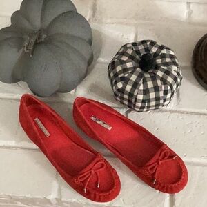 BCBGeneration red suede loafers